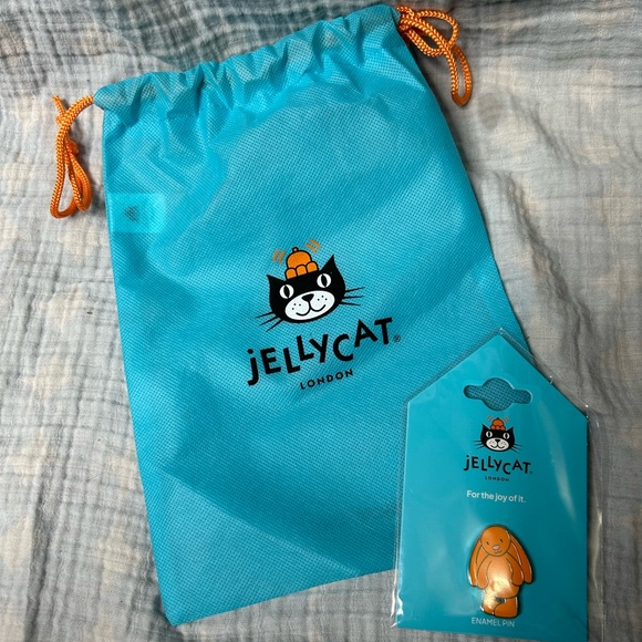 Jellycat Accessories - Jellycat Orange Bunny Enamel Pin